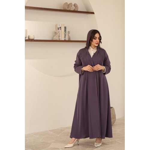 عباية الكسرات الامامية باللون البنفسجي