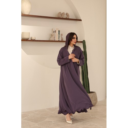 عباية الكسرات الامامية باللون البنفسجي