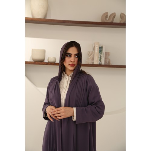 عباية الكسرات الامامية باللون البنفسجي