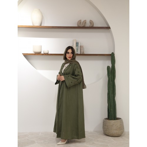 عباية اللينن العشبي 