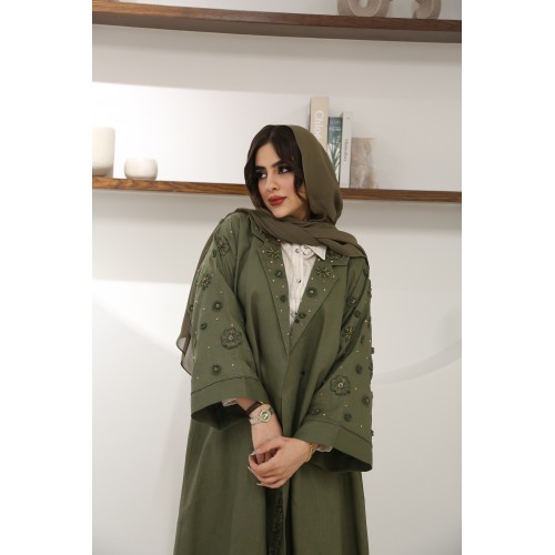 عباية اللينن العشبي 
